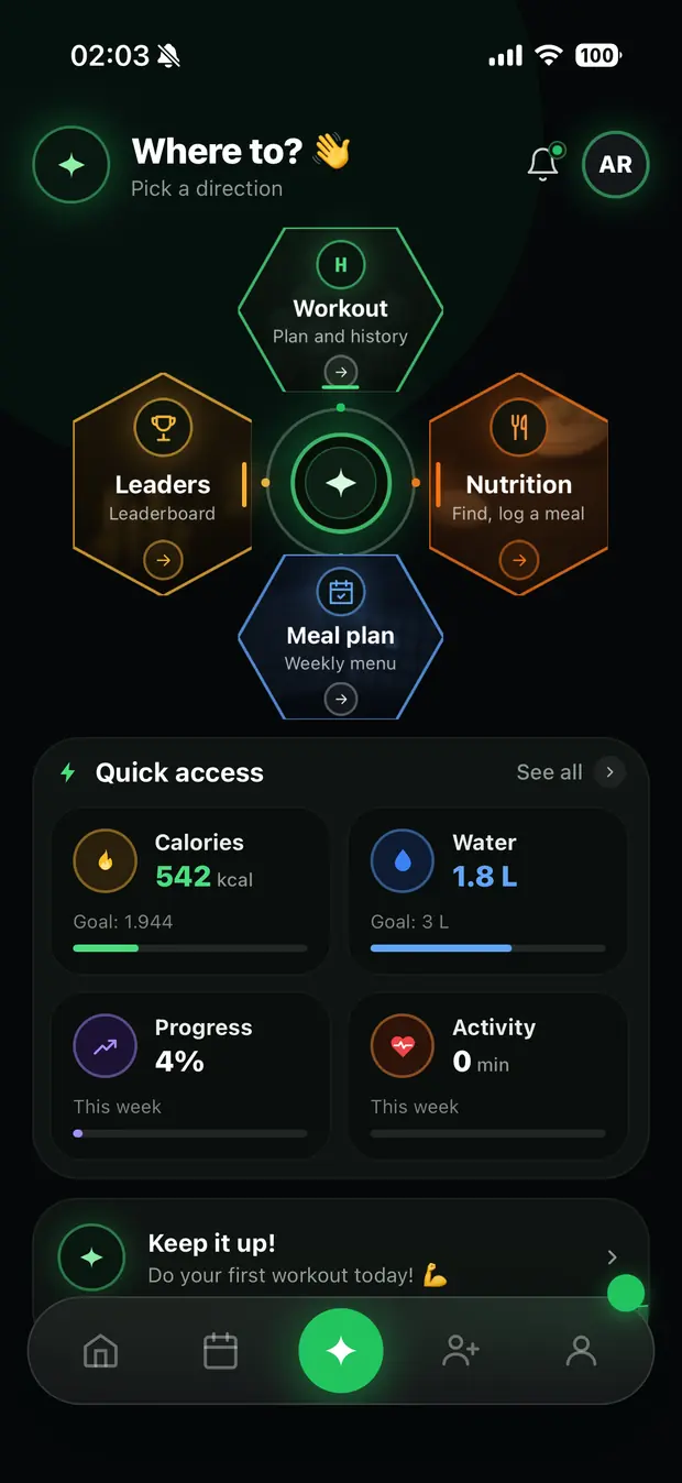 The whole app from one screen